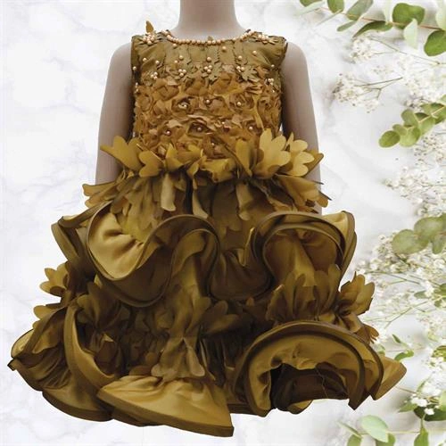 CREATION GIRLS FROCK GOLDEN- 16