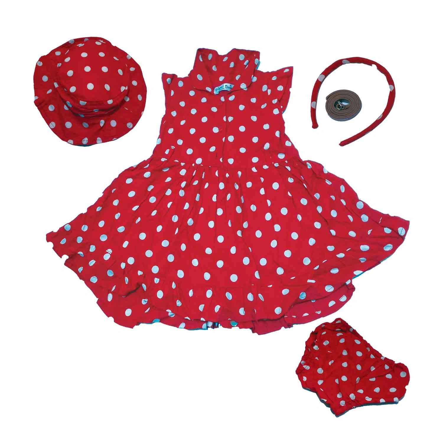 HUNNY-BUNNY FROCK ACCESSORIES RED 6-12MONTH
