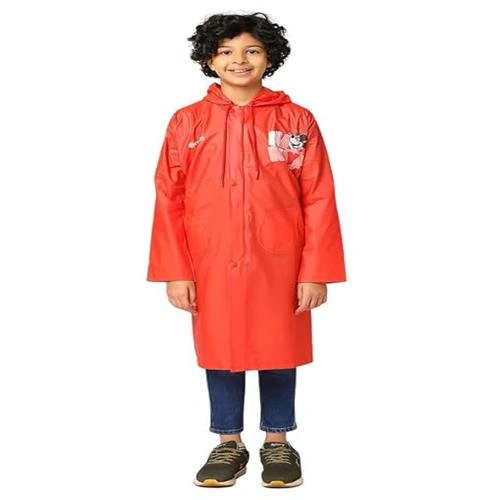 KIDS RAINFIGHTER LONG RAINCOAT RED COLOUR-34