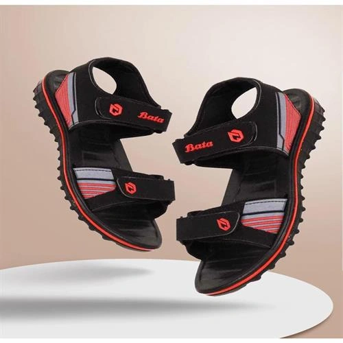 BATA MENS SANDAL RED & BLACK SIZE-7