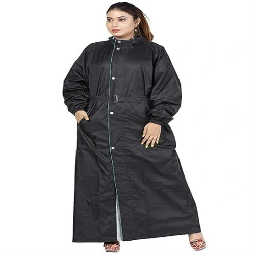 LADIES RAINFIGHTER LONG RAINCOAT - BLACK XL