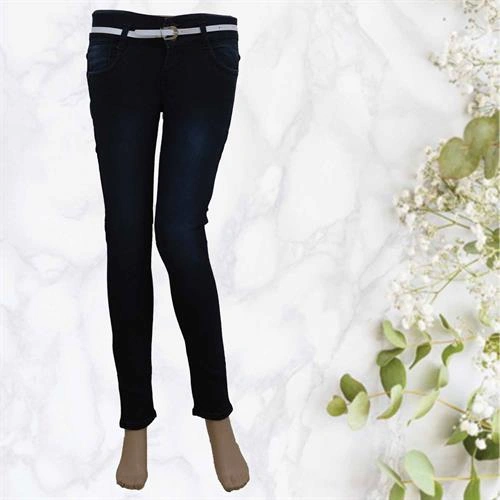 FASHION JEANS NAVY BLUE WITH BELT-28