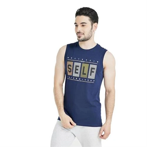 INFUSE MANS T-SHIRT NAVY BLUE SIZE-M