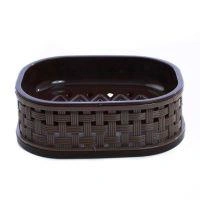 NAKODA GEM SOAP DISH CASE- DARK BROWN  1PC