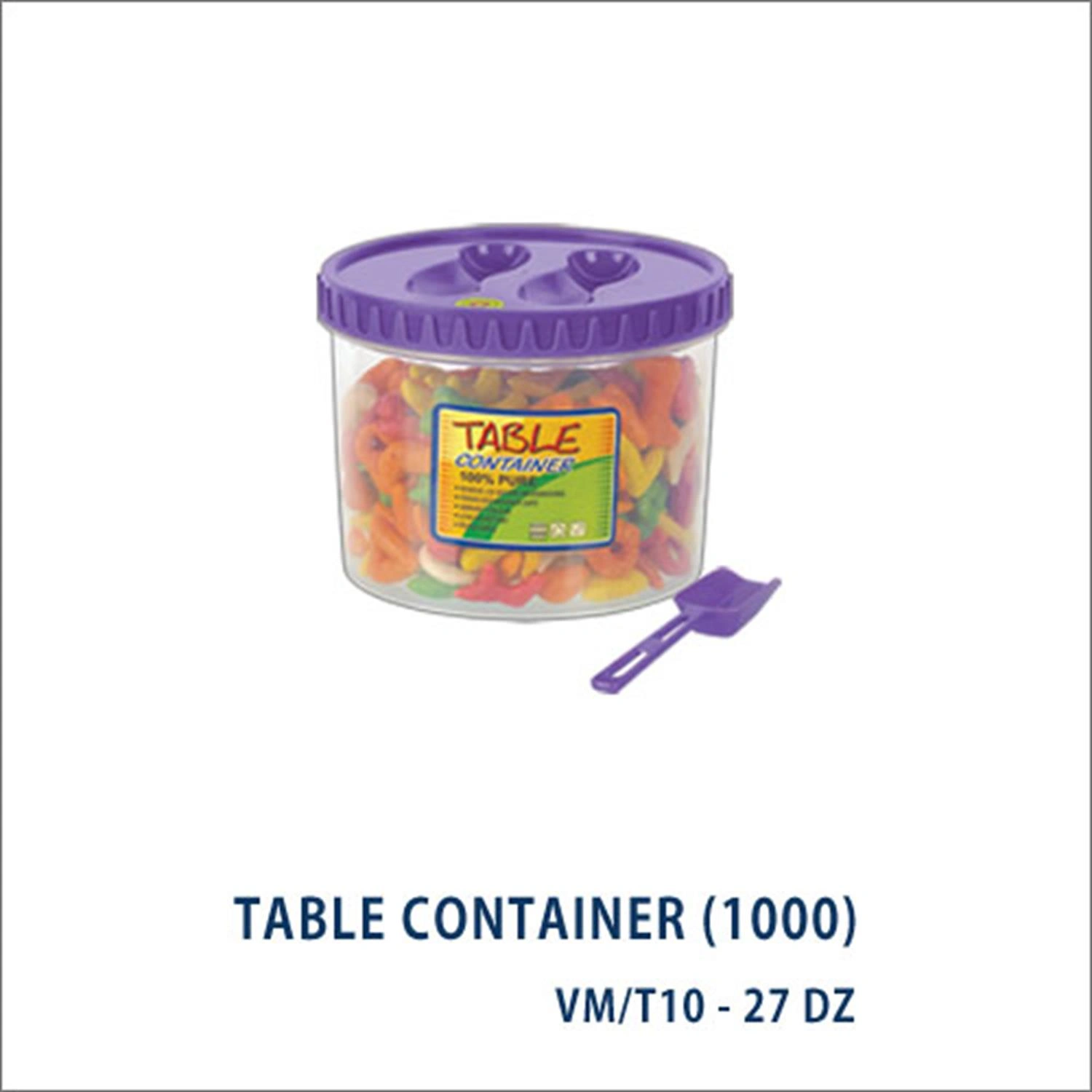 BHAWANI TABLE CONTAINER 1000 PURPLE  1PC