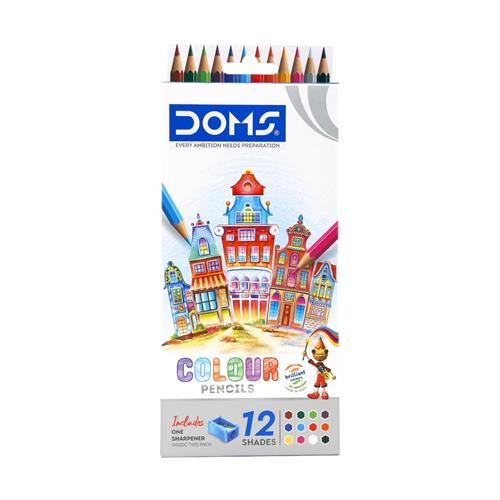 DOMS COLOUR PENCILS -12 COLOURS