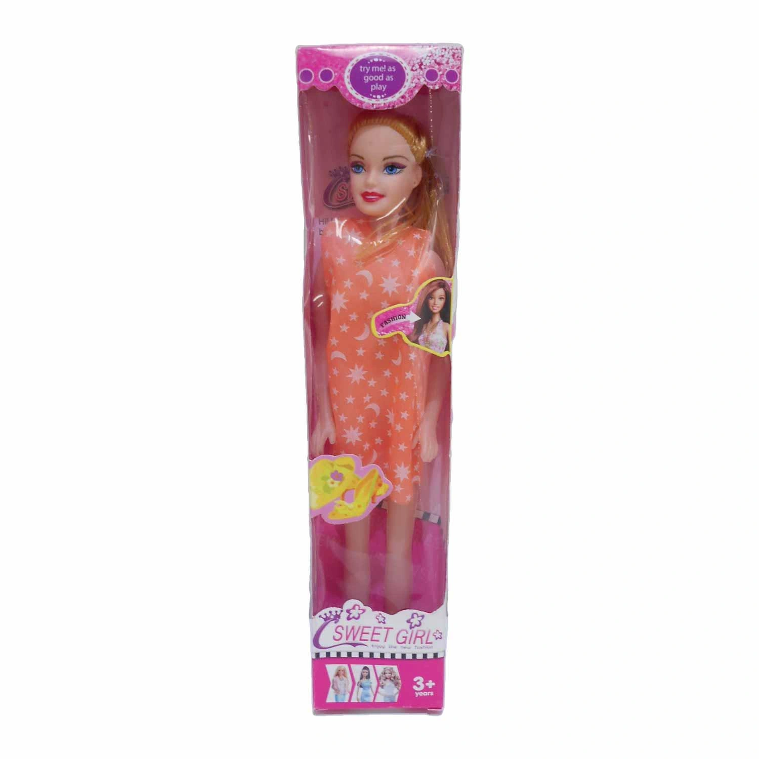 SWEET GIRL BARBIE DOLL (ORANGE)