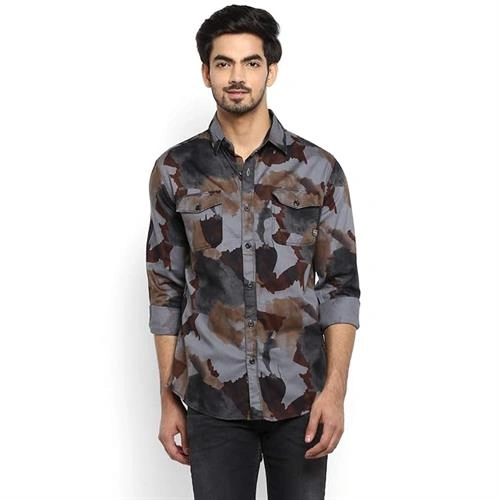 VINTAGE MENS SHIRT PRINTED - XXL