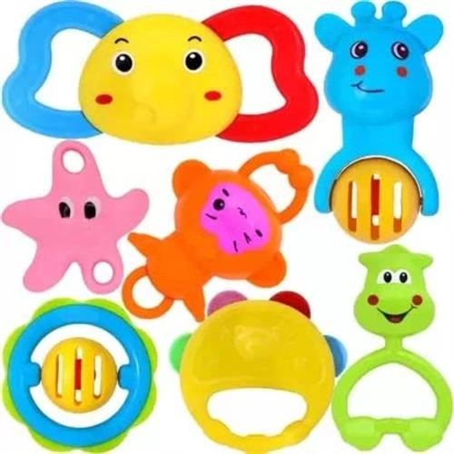 Colourful Plastic Non Toxic Set Of 6  Rattles