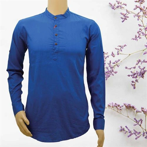 TRADE MARK SHORT KURTA ROYAL BLUE - XL