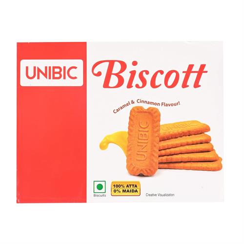 Unibic Biscott Biscuits, Caramel & Cinnamon, 250 Gm