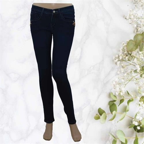 HASH BLUE WOMEN JEANS NAVY BLUE - 28