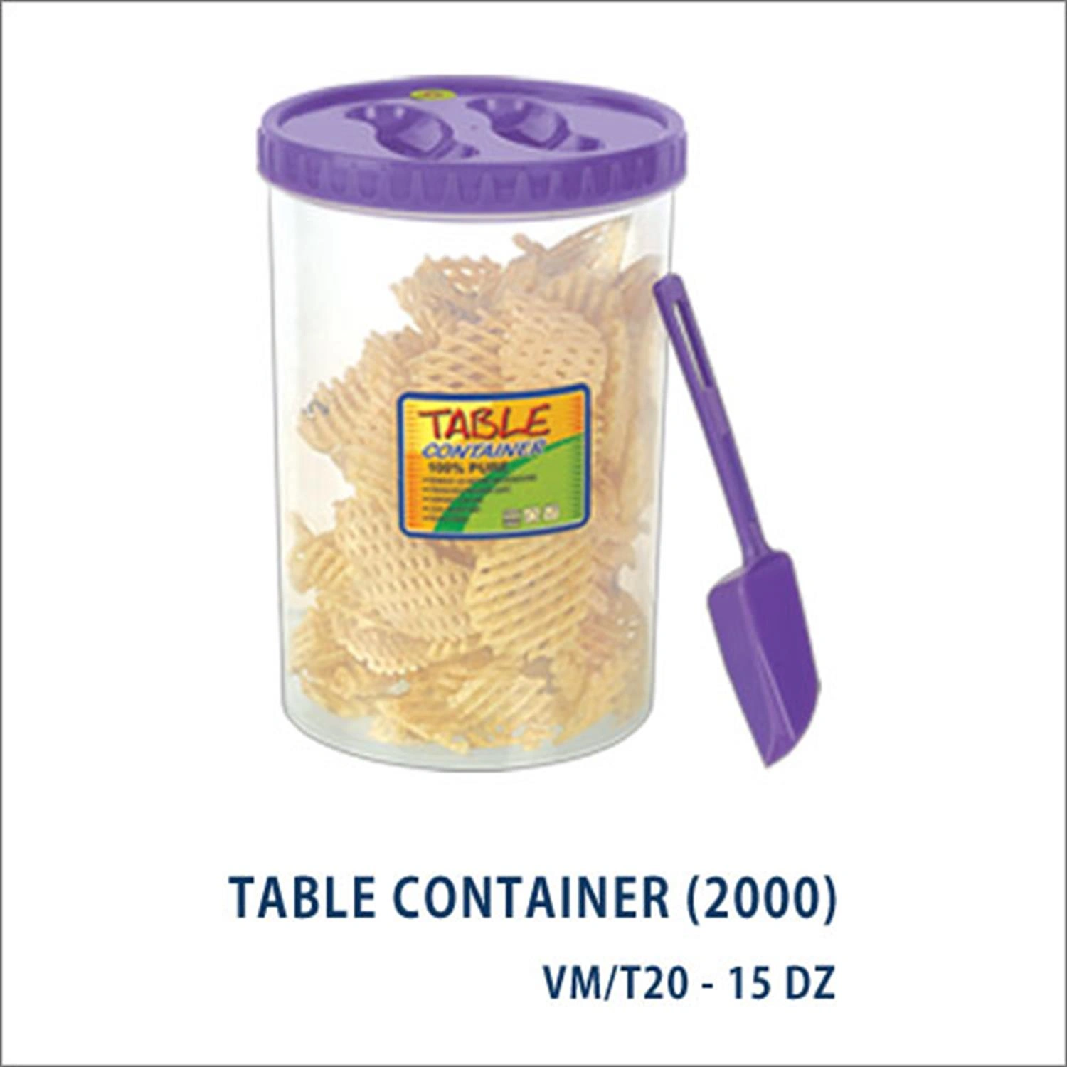 BHAWANI CONTAINER PURPLE-2000 1PC