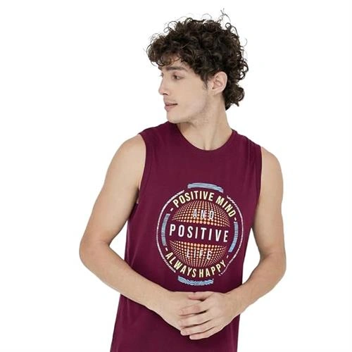 INFUSE MANS T-SHIRT MAROON SIZE-l