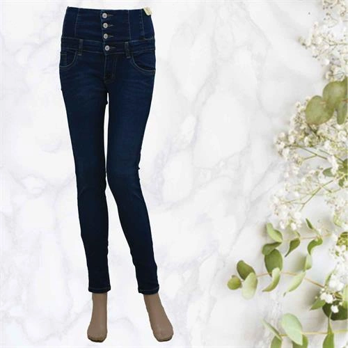 TRIXY WOMEN HIGH WAIST JEANS DARK BLUE-28