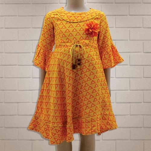 G.GIRL FROCK YELLOW-ORANGE- 10 Y